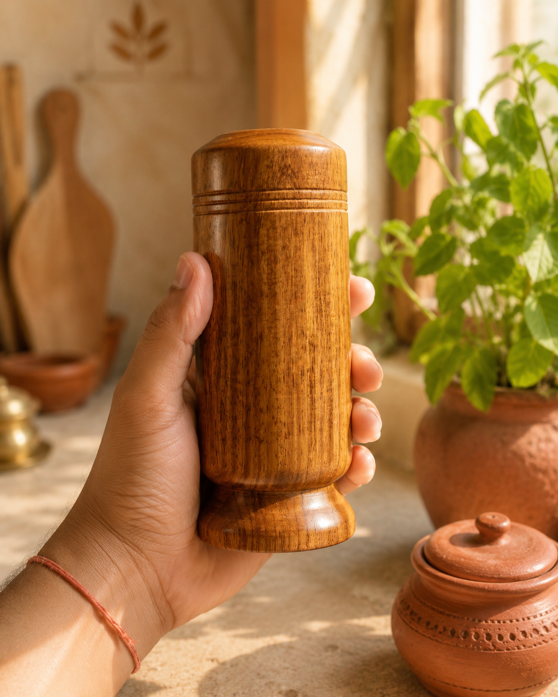 Vijaysar wooden tumbler